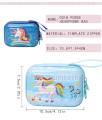 1 Pc Rectangle Coin Purse for Girls/ Zipper Mini Coin Bag for Kids Coin Wallet/ Tinplate Earphone Key Storage Bag - Earphone Case Pouch/ Headphone Case. 