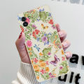 Samsung Galaxy A32 White Flowers Silicone Phone Case. 