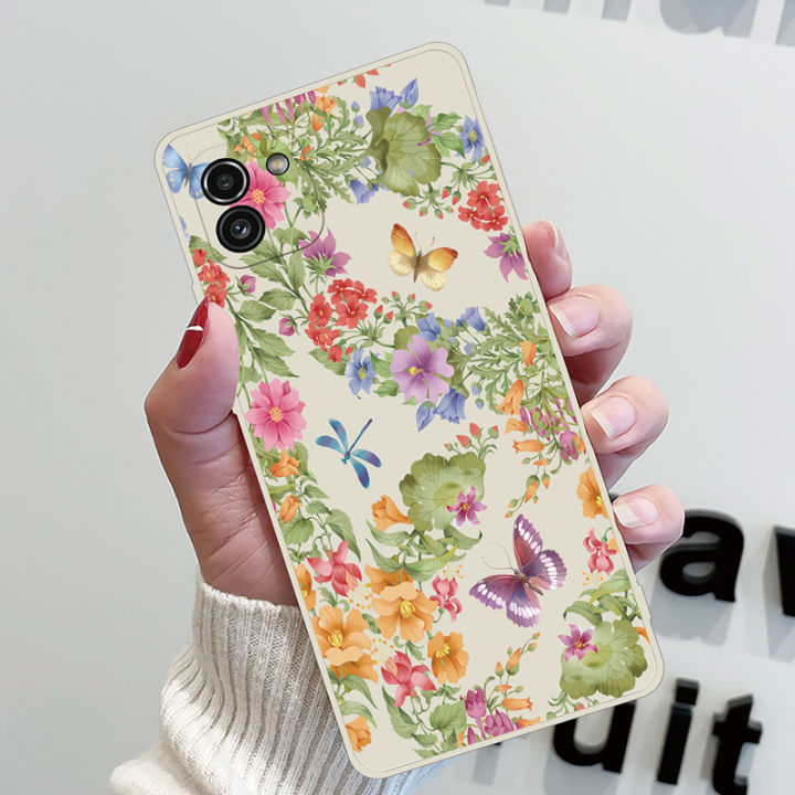 Samsung%20Galaxy%20A32%20White%20Flowers%20Silicone%20Phone%20Case%20-%20Image%204