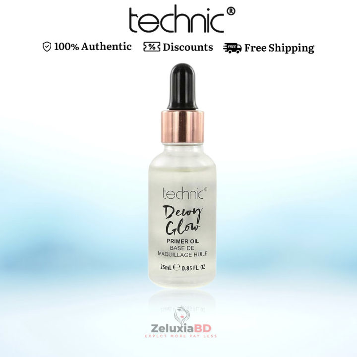 Technic Dewy Glow Primer Oil Makeup Base Hydrating Healthy Glow Skin - 25ml