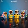 Micro Building Blocks Space Aerospace Series Glowing Astronaut Figure With Light DIY Bricks Set Toys For Children Christmas Gift. 
