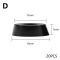 20Pcs Black Rubber Pads Floor Protector Anti Slip Table Chair Leg Cover Cabinet Bottom Shock Pad Furniture Feet Leg Accessories. 