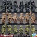A full set of compatible Lego brick figures, Black Panthers, SWAT Special Forces, and cheap children's puzzle building toys.