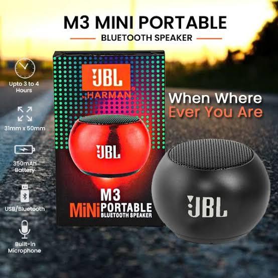 M3 Mini Portable Speaker Wireless Bluetooth Speaker - Bluetooth Speaker TWS- Multi Color By Exotic wholesale gadget