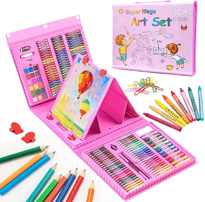 Super%20Mega%20208-Piece%20Kids%20Art%20Set%20with%20Paints,%20Crayons,%20Markers%20-%20High-Quality%20Art%20Supplies%20for%20Drawing%20and%20Painting%20-%20Image%202
