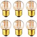 G40 LED Filament Mini Globe Light Bulb 1W Gold Warm White 2200K Amber Class 110-220V E27 Candelabra Bulb for Outdoor Living Room. 