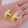 New Arrival Funny Banana Shape Creative Lovely Fruit Drop Earrings for Women Girls Korean Style Fashion Dangle Earring Jewelry.