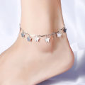 New Korean Style Butterfly Charm Anklet or Bracelet for Women Silver Plated Adjustable Chain Fashion Jewelry.