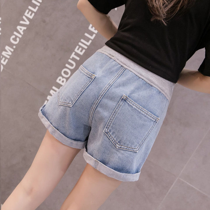 Maternity%20Pants%20Summer%20Outer%20Wear%20Large%20Size%20Fashionable%20New%20Denim%20Thin%20Small%20Shorts%20for%20Pregnant%20Women%20Summer%20Maternity%20Clothes%20-%20Image%208