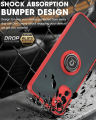 Phone Case For Motorola Moto G22 Shockproof Rugged Protection Anti Fall Multifunction Magnetic with Ring Bracket Cover. 