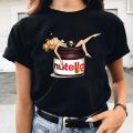 Nutella Kawaii Print Women T Shirt Girl 90s Harajuku Ullzang Fashion T-shirt Korean Style Top Tees Female. 