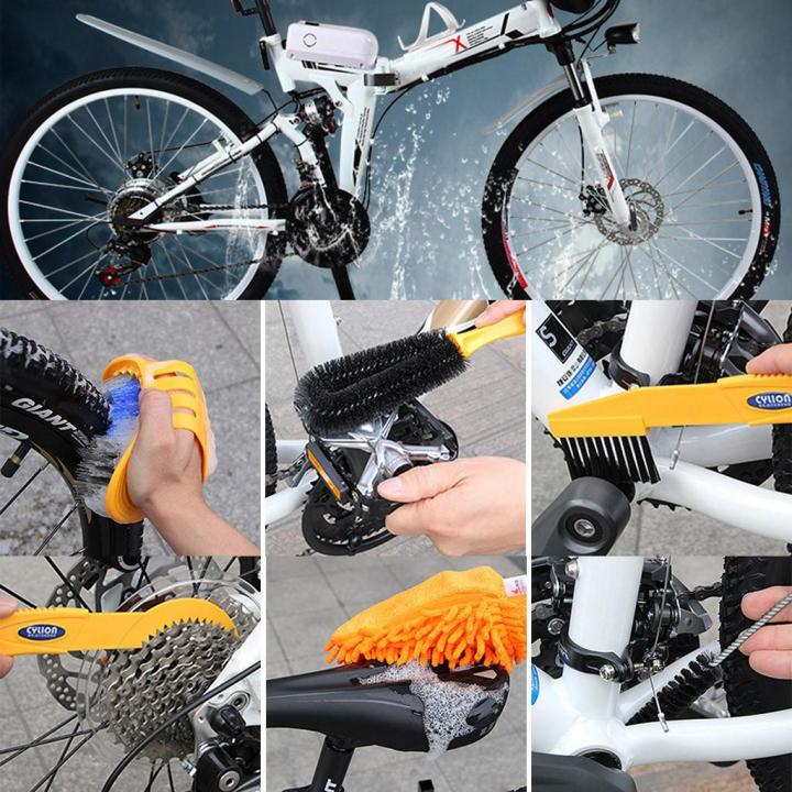 DuangDuang BIKIGHT 6 Bicycle / Cycle Bike Cleaning Tool Kit Chain Wheel Brushes Set