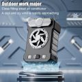 1PC Portable multifunctional waist fan 10000mAh mobile power outdoor cyclone hanging neck small fan(USB Charging).