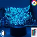 Manga 3d Light Kimetsu No Yaiba for Bedroom Decor Night Light Birthday Gift Table Lamp Anime Demon Slayer Mitsuri Kanroji Figure. 