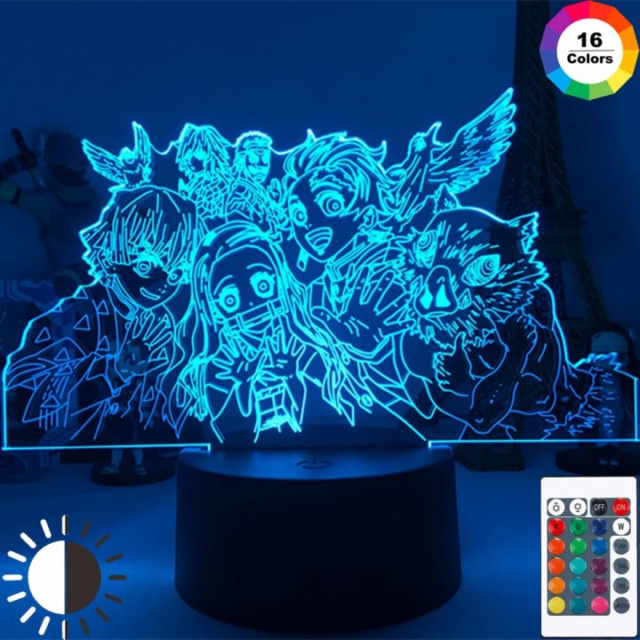 Manga 3d Light Kimetsu No Yaiba for Bedroom Decor Night Light Birthday Gift Table Lamp Anime Demon Slayer Mitsuri Kanroji Figure