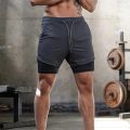 Running Loose Multi-pocket Double-layer Fitness Shorts Comfortable Shorts.