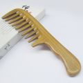 Lightweight Gift Portable Massage Easy Clean Hair Detangler Daily Bedroom Anti Static Bathroom Wide Tooth Handmade Wooden Comb. 