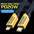 New Mech Style USB C to C 100W / PD 20W C2L Fast Charging Data Cable with Nylon Braided For Apple iPhone Xiaomi Samsung Google. 