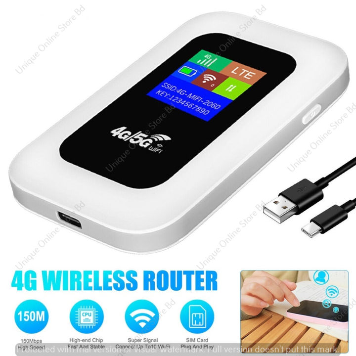 Bib 4808 Router MF880 Portable 4G LTE Advanced Router Modem Hotspot with Color Display ...