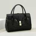 Casual Tote Luxury Leather Handbags Purse Women Bag JoLeather.com (BLACK).