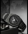 SKMEI Dual-Display Electronic Watch With Luminous Waterproof Steel Strap Fashion Business Wristwatches For Men 1816. 