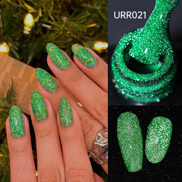 UR%20SUGAR%207.5ml%20Reflective%20Glitter%20Gel%20Polish%20Neon%20Color%20Sparkling%20Glowing%20in%20Dark%20Gel%20Semi%20Permanent%20UV%20French%20Nail%20Art%20Manicure%20-%20Image%202