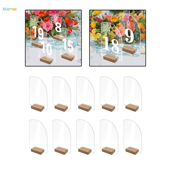10Pcs%20Clear%20Acrylic%20Place%20Cards%20Table%20Numbers%20Table%20Seating%20Cards%20DIY%20Practical%20Durable%20for%20Birthday%20Reception%20Centerpiece%20Dinner%20Food%20Signs%20-%20Image%204