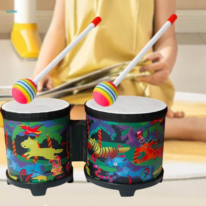 Music%20Enlightenment%20Drum%20Tunable%20Percussion%20Instruments%205''%20and%206''%20Bongo%20Drum%20Set%20for%20Beginners%20-%20Image%204
