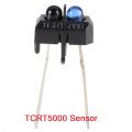 2Pcs- TCRT5000 Sensor Module Switches Line Track Sensor DC 3.3-5V IR Reflective Line Tracking Sensor Obstacle Avoidance Photoelectric Switches IR Following Sensor.
