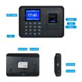 Migeet Biometric Fingerprint Attendance Machine Software-free 2.4" TFT LCD Display USB Employee Checking-in Reader Time Clock Recorder Spanish Version DC 5V/1A US Plug.