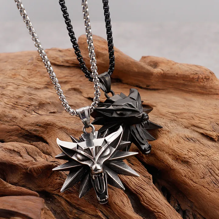 Movie%20Accessories%20Witcher%203%20The%20Witcher%203%20Wolf%20Head%20Necklace%20Pendant%20AliExpress%20Necklace%20Wholesale%20-%20Image%204