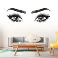 Fashion Girls Lash Brows Eyes Wall Stickers Living Room Decoration Decals for Furniture Sticker Decoration Eyebrows Store Decor. 