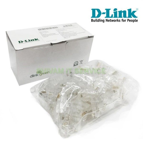 RJ45%20Plug%20Ethernet%20Gold%20Plated%20Network%20Connector%20100Pcs%20Transparent%20D-Link%20-%20Image%203
