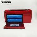 C-803 With Two 18650 Batteries Slot LED Flashlight Two TF Card Slot Portable FM Radio Wireless USB Speaker MP3 Player.
