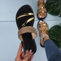 Summer Sandals for Women Flat Sandal Sparkle Rhinestone Slide Trendy Women's Beach Sparkly Dressy Slip on Bling Casual Shoes House Foocus. 