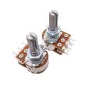 2Pcs 6 Pin 100K Potentiometer Dual Linear Panel Mount 100K Ohm 1/2 Watt 6 Pin Double Gang 6 Terminals 100K Rotary Taper Potentiometer Variable Resistor Pot Powerpoints, Switches & Savers.