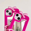 【Mascaraara】Luxury B-Barbies Dolls Mirror Protect Case for iPhone 15 14 11 Pro Max 13 12 XS XR X 8 7 Plus Soft Silicone Shockproof Cover. 