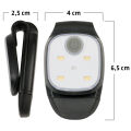 LED Clip Flashlight 4 Lighting Modes USB Rechargeable Clip On Light Safety Warning Running Lights for Night Walking Fishing. 