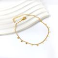 ASON Bohemian Mini Round Coin Dis Charm Anklets For Women Girls Stainless Steel Waterproof Foot Bracelet Summer Beach Gift.