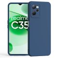 Realme C35 Premium Silicone Matte Soft Phone Case - Black - Phone Back Cover (Back Case Cover For Smartphone).