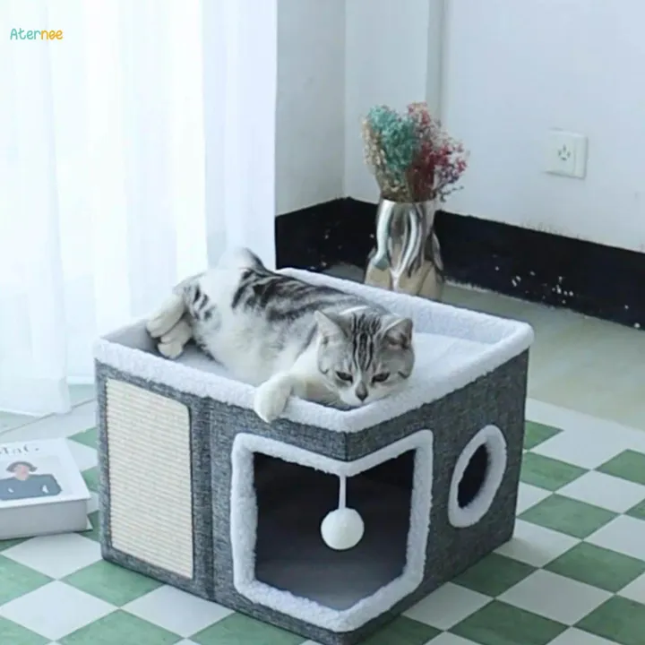 Pet%20Cat%20House%20Sisal%20Cat%20Mansion%20Storage%20Kitty%20Cave%20Bed%20Cat%20Houses%20for%20-%20Image%203