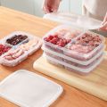 Kitchen Storage Box Food Container Refrigerator Preservation Side Dish Storage Organization Meat Four Compartment Box Anti-smell.