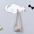 Self Adhesive Hooks Kawaii Cartoon Cloud Children's Room Hook On The Wall Hanging Decor Seamless Door Clothes Hanger Bathroom.