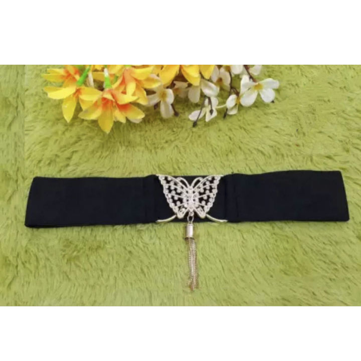 Black Ladies Golden Adjusted High quality Belt for woman