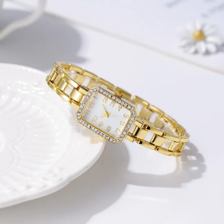 Luxury%20Women's%20Watch%202023%20New%20Simple%20Square%20Full%20Diamond%20Digital%20Quartz%20Watch%20Gold%20Stainless%20Steel%20Bracelet%20Women's%20Dress%20Clock%20-%20Image%202