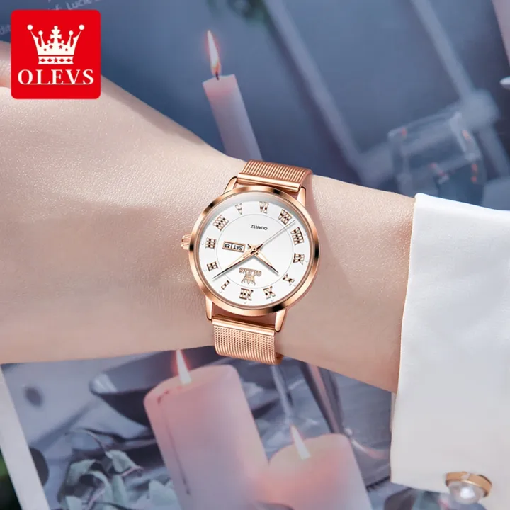 OLEVS%202920%20Women's%20Watch%20Top%20Quality%20Stainless%20Steel%20Waterproof%20Double%20Calendar%20Quartz%20Watch%20Classic%20Fashion%20Luxury%20Women%20Watch%20-%20Image%203