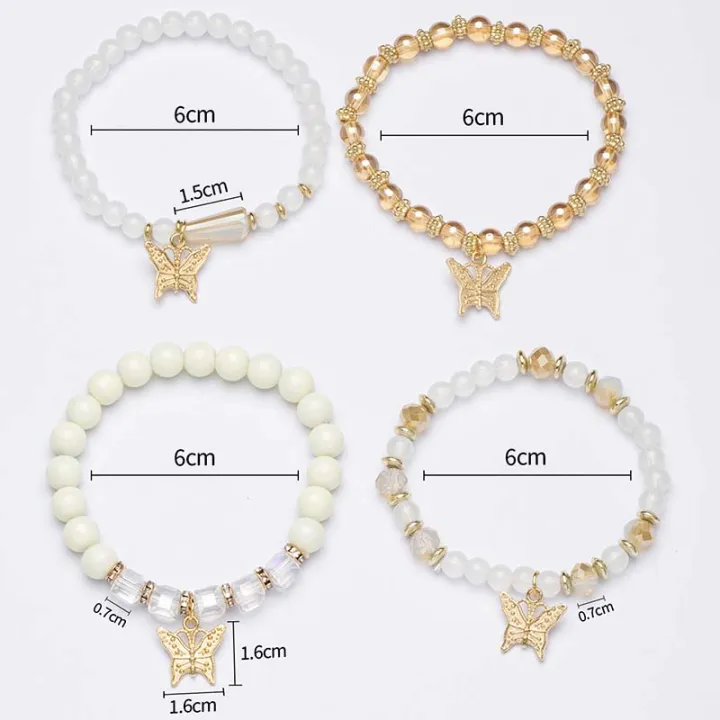 4Pcs%20Bohemian%20Butterfly%20Charm%20Bracelet%20Set%20For%20Women%20Crystal%20Beads%20Chain%20Bangle%20Female%20Fashion%20Party%20Jewelry%20Gift%20-%20Image%202
