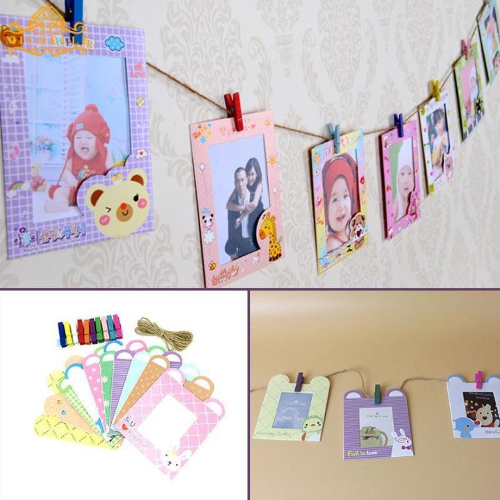 【Hey my home】10Pcs/1Set Photo Frame Album Picture Wall Decor Clip Random