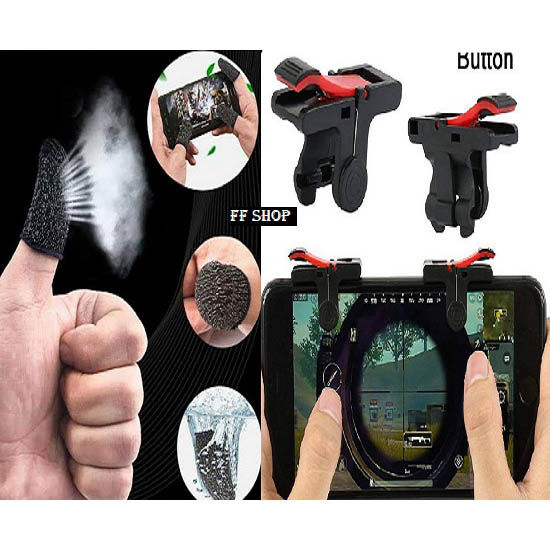 5 Pair Breathable Mobile Finger Sleeve / Sweatproof Gloves for Mobile Gaming - Black 1 Pair Breathable Mobile Finger Sleeve