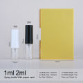 50/100Pcs 1ml 2ml Mini Vials Refillable Perfume Bottles With Paper Card Fragrance Sample Tester Bottle.